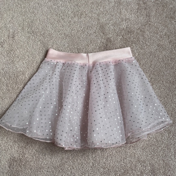 Dance leotard pink sheer sparkly skirt kids size 6 - Picture 9 of 12